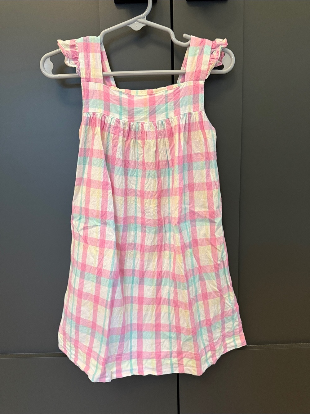 Classic Whimsy Pink Yellow Blue Girls Summer Dress